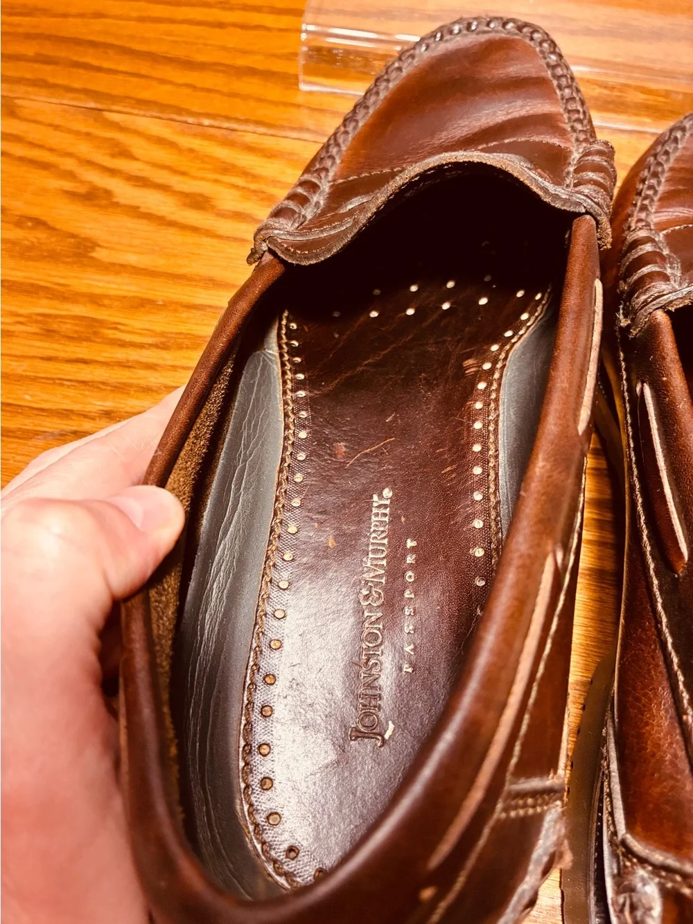 Johnston & Murphy Passport Brown Leather Penny Loafers Men’s Size 8.5